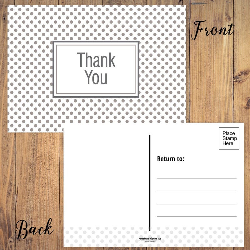 Stonehouse Collection Thank You Postcards - 5 Fun Designs, 50 Postcards Per Pack - 4" x 6" Postcards - Image 4